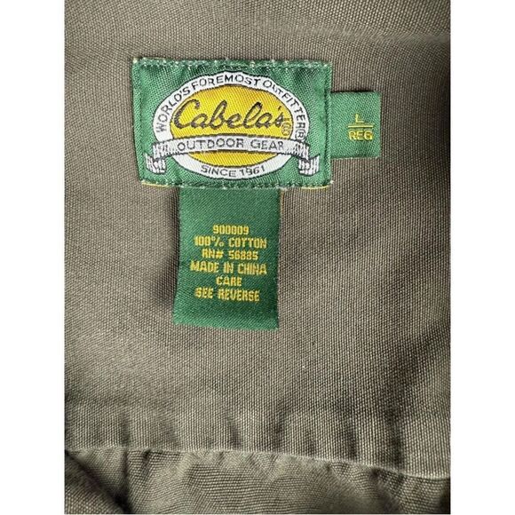 Cabela's Shirt Men's Large Gray Denim 100% Cotton Outdoor Workwear Button-Up - Picture 3 of 8